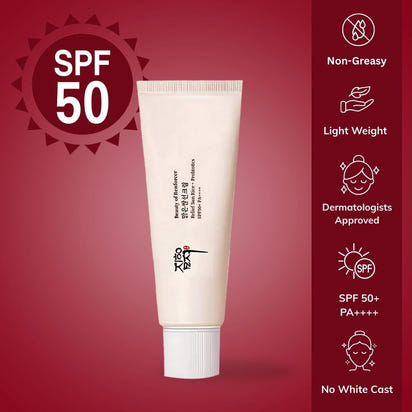 BEAUTY OF REINFORCEMENT: RELIEF SUNSCREEN RICE + PROBIOTICS SPF50+ PA+++