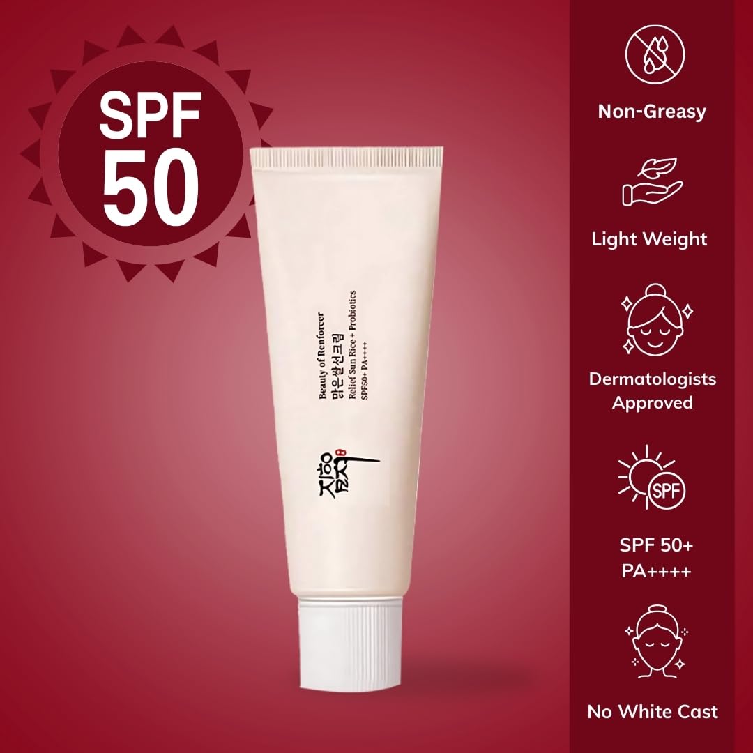 BEAUTY OF REINFORCEMENT: RELIEF SUNSCREEN RICE + PROBIOTICS SPF50+ PA+++